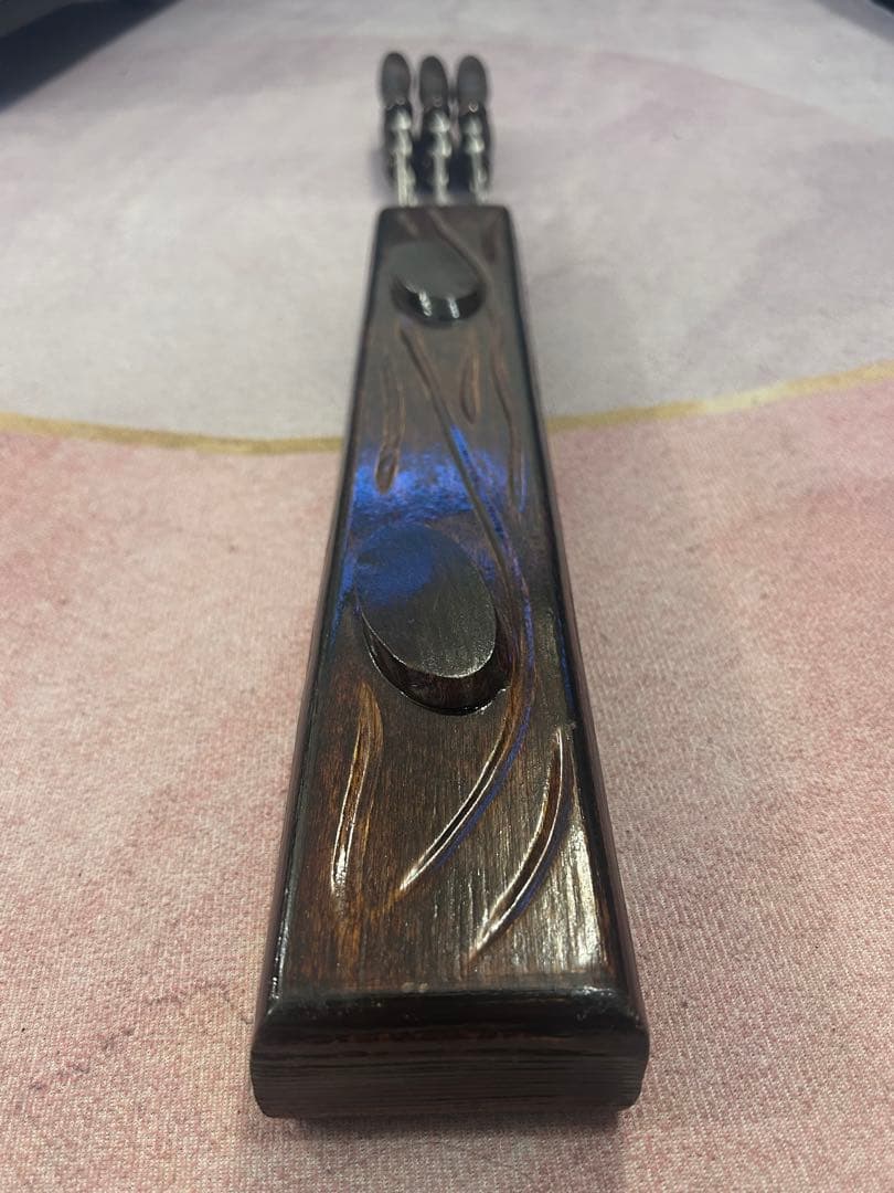 串焼き用中型串6本セット　木製スタンド付き　アンチック飾り　ヨーロッパ製　手作り