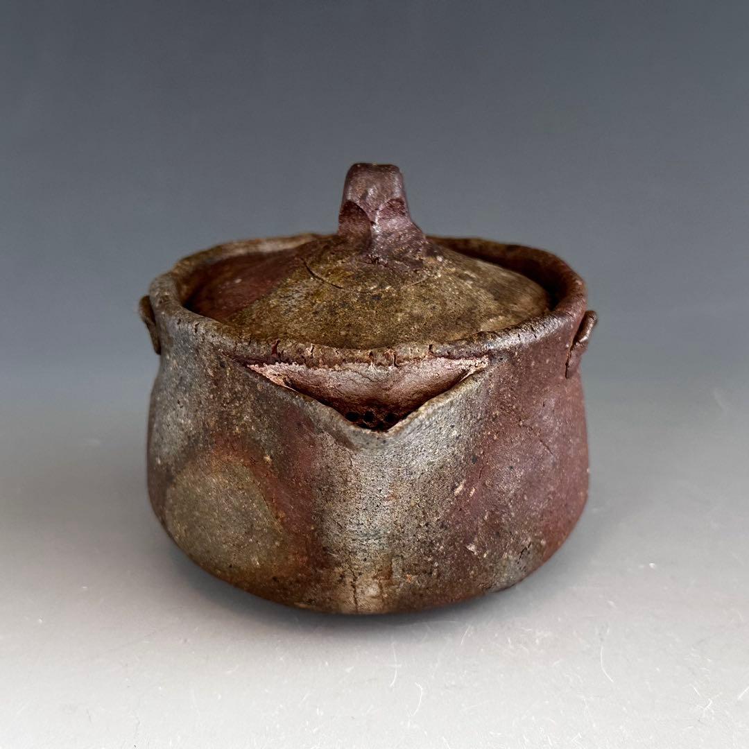 煎茶道具　備前焼　宝瓶　森宝山　陶芸　急須　骨董　アンティーク　煎茶器