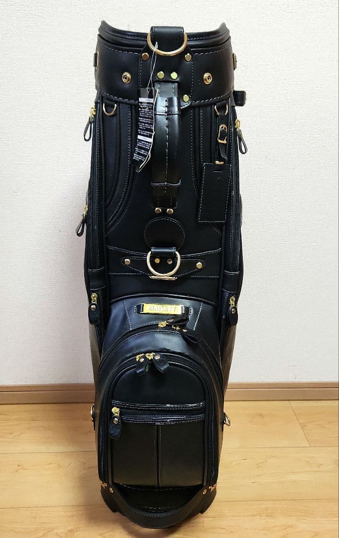 MAJESTY マジェスティ キャディバック 9型 ブラック PVC 牛革