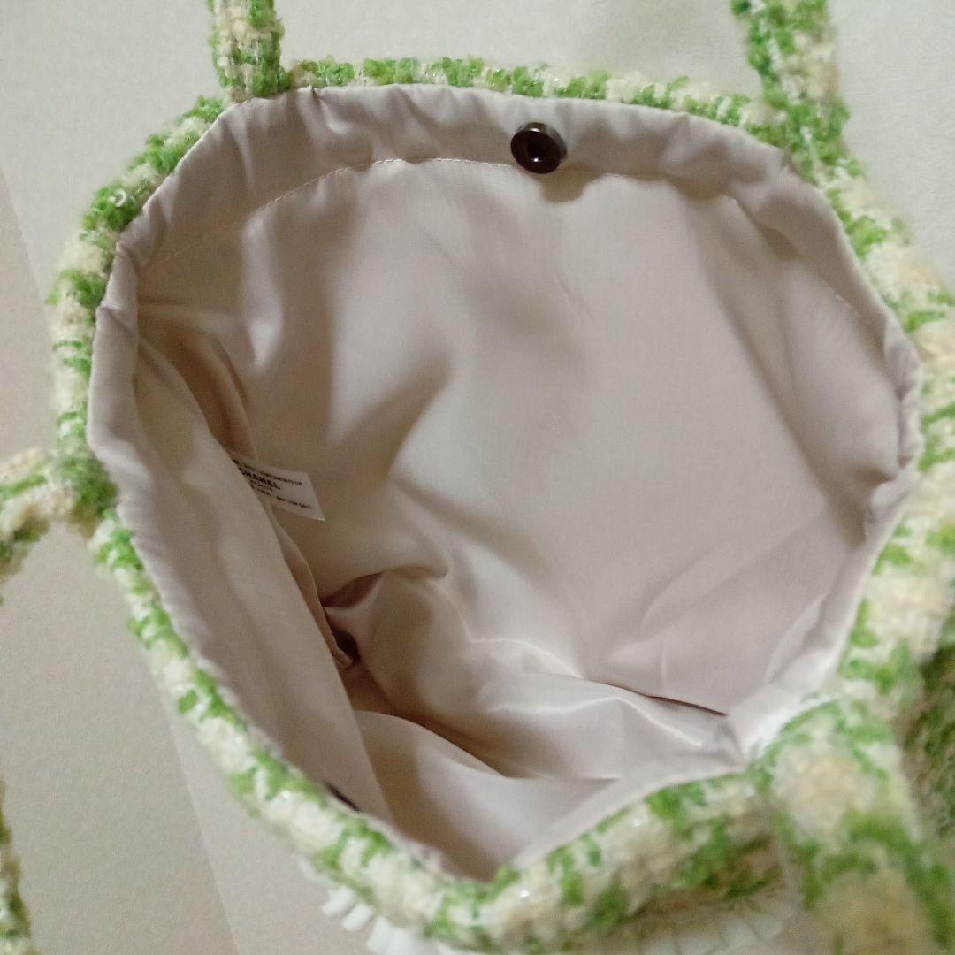 【未使用】CHANEL 非売品ノベルティ　　　　黄緑 　トートバッグ