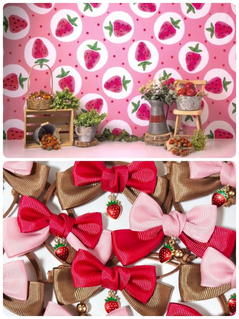 業務用ペットトリミングチョーカー70個　バレンタイン　苺チョコレート　春　リボン