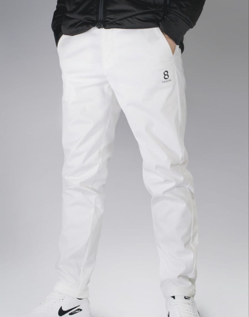 8yards ハチヤーズ ゴルフ ハイテク中綿 ボンディングパンツ 白 Ｍ