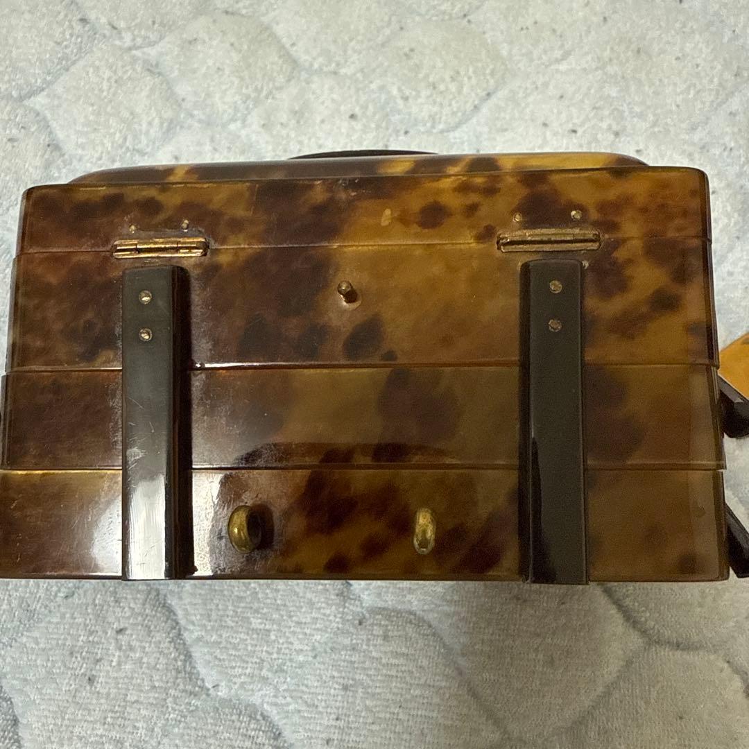 時代物　鼈甲三段箱　簪まとめ