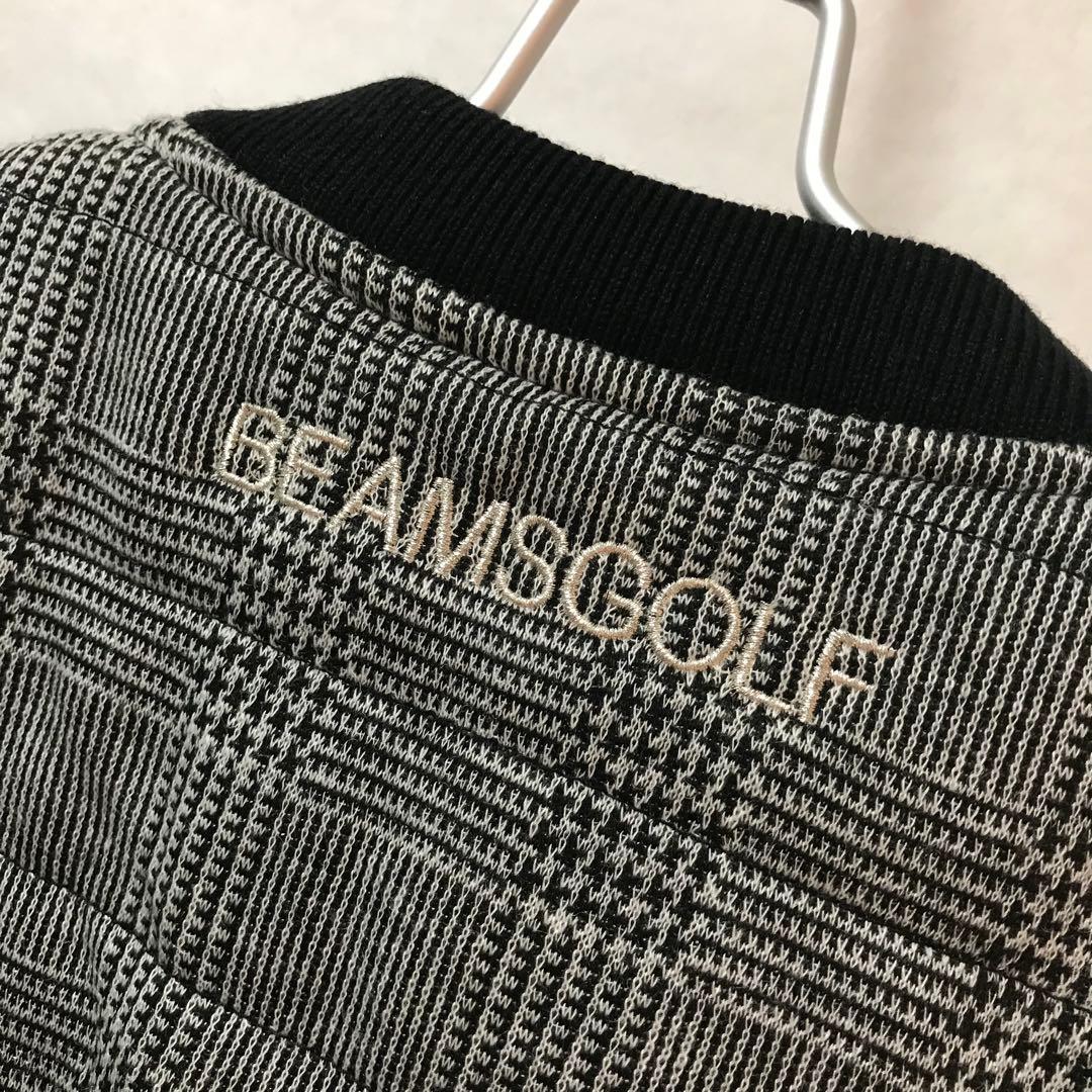 美品✴️BEAMS GOLF『ビームス 中綿 ブルゾン ジャケット』チェック 半袖