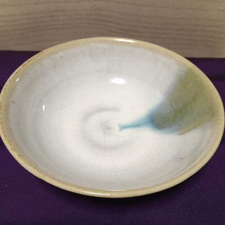 大塩昭山 赤膚焼 平茶碗