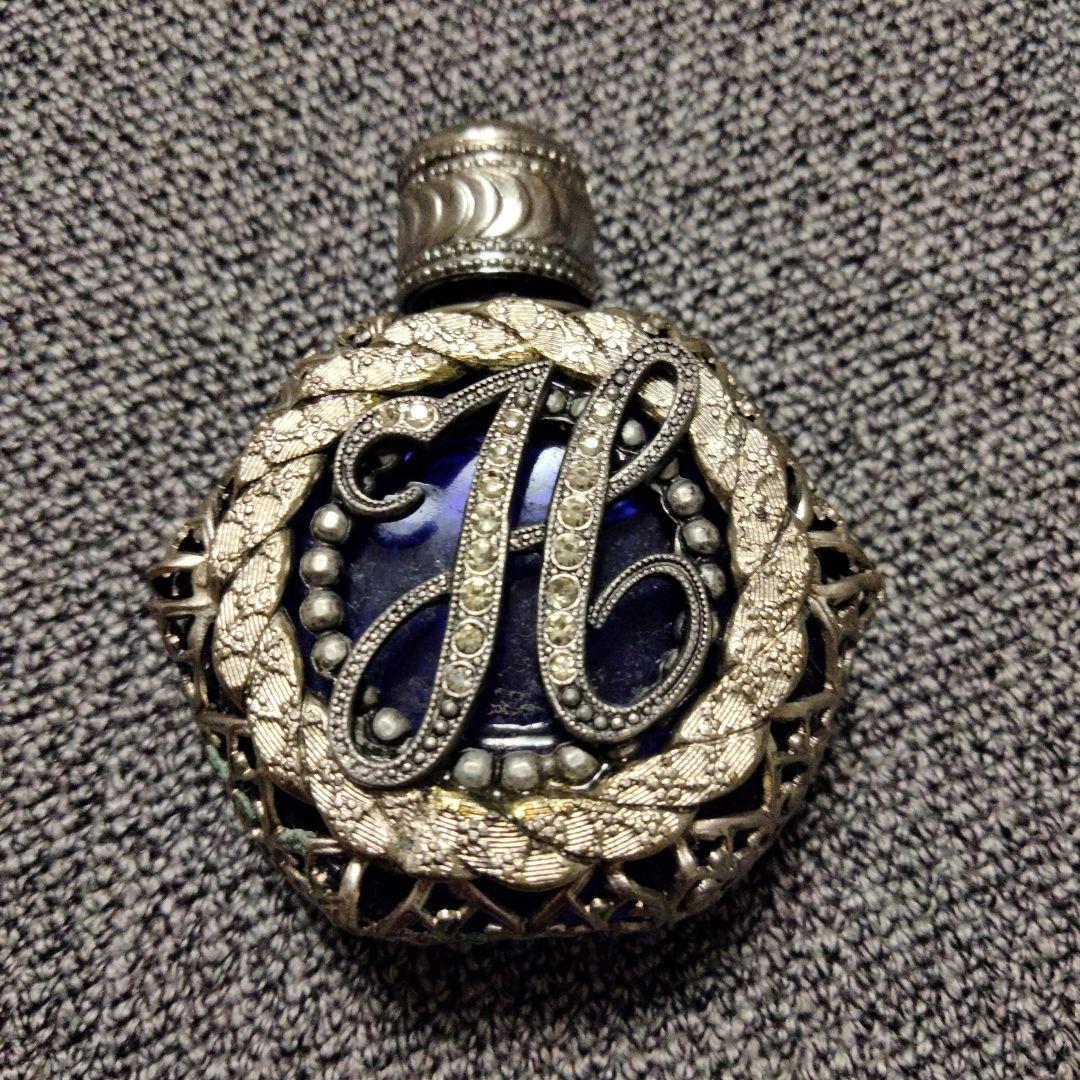 チェコ製　コバルトブルー 香水瓶