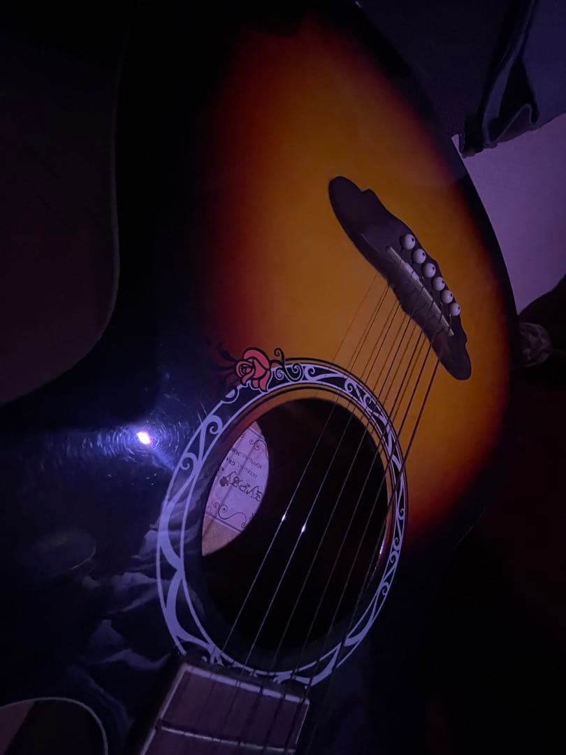 サンバースト アコースティックギター カッタウェイ