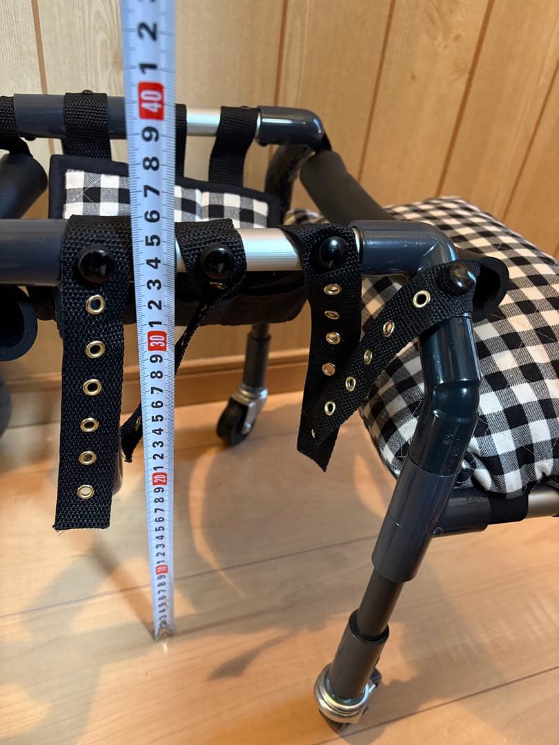 犬用車いす チェック柄