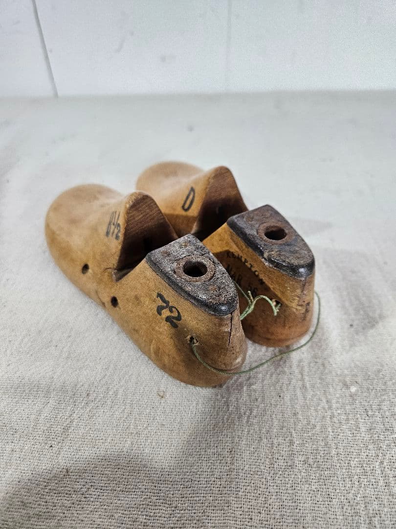 英国アンティーク 古い木のシューモールド 木製 ラスト 子供用 1956s