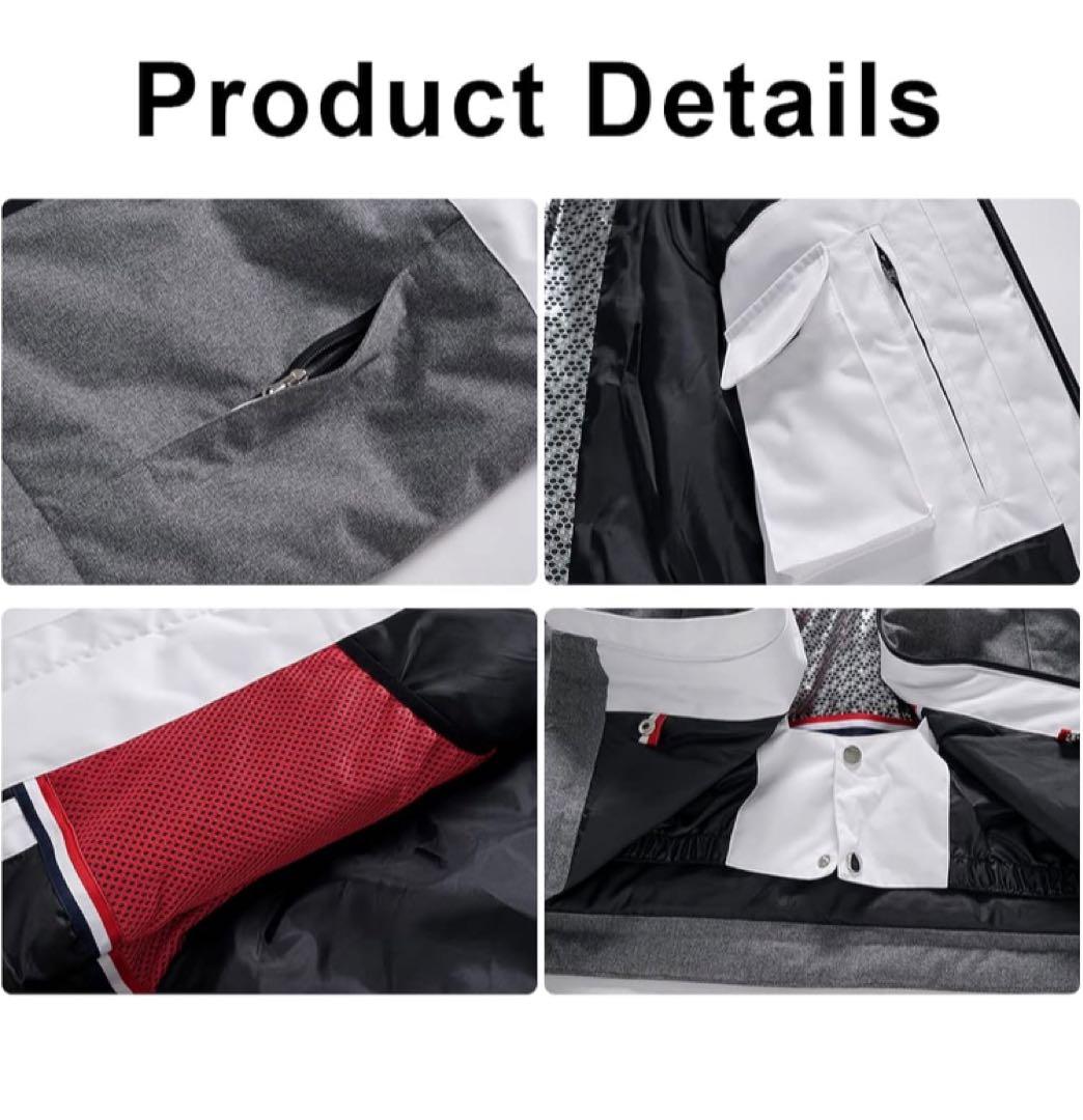 《訳あり未使用品》 HOTIAN スノーボードウェア ホワイト M スキーウェア