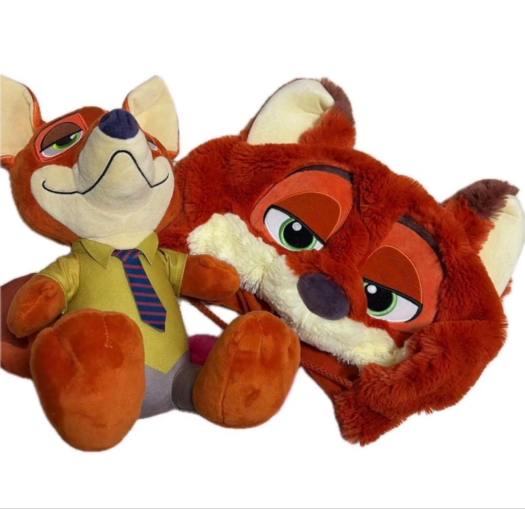 【美品】ディズニー ニック ファンキャップ ズートピア ぬいぐるみ 2点セット