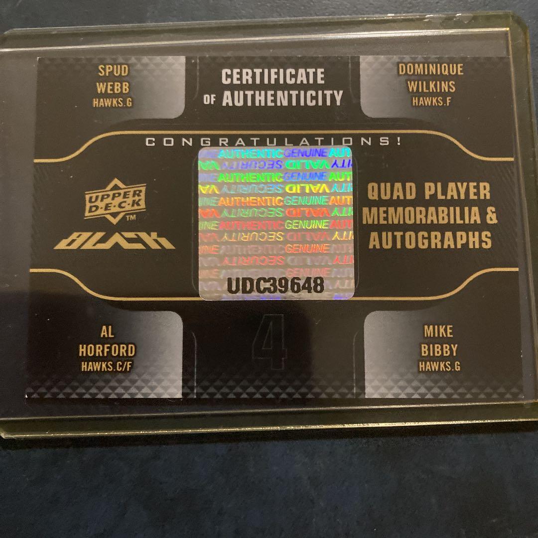 NBAカード　UD BLACK Quad auto patch 5枚限定