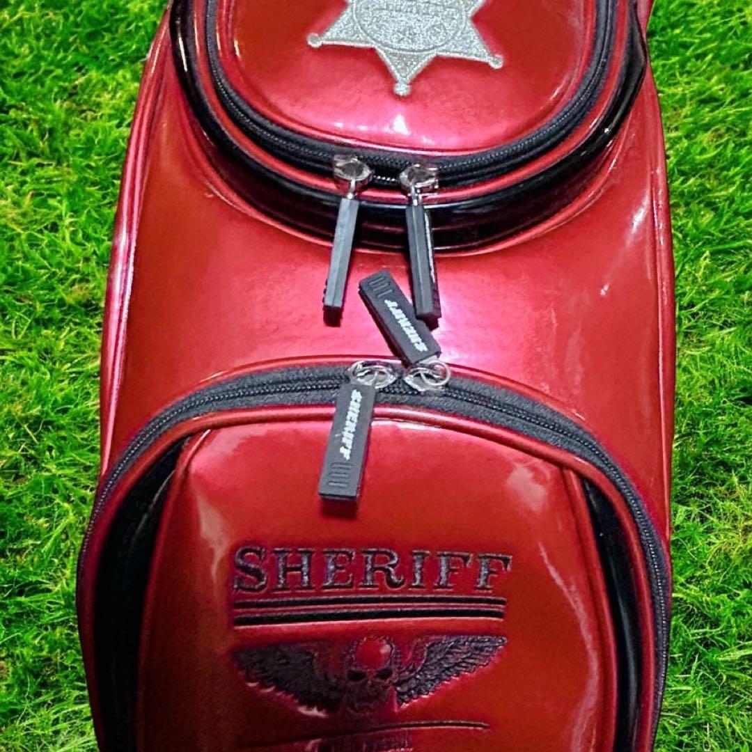 シェリフ スカル刺繍 キャディバッグ ゴルフバッグ 希少モデル