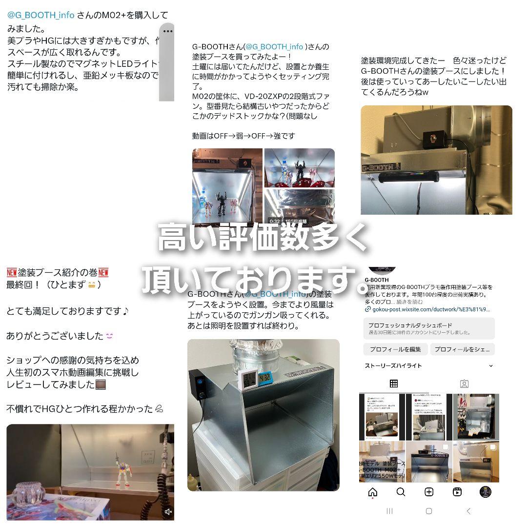 G-BOOTH M-02PLUS研磨塗装ブース 550m3/h実用新案三段階切換