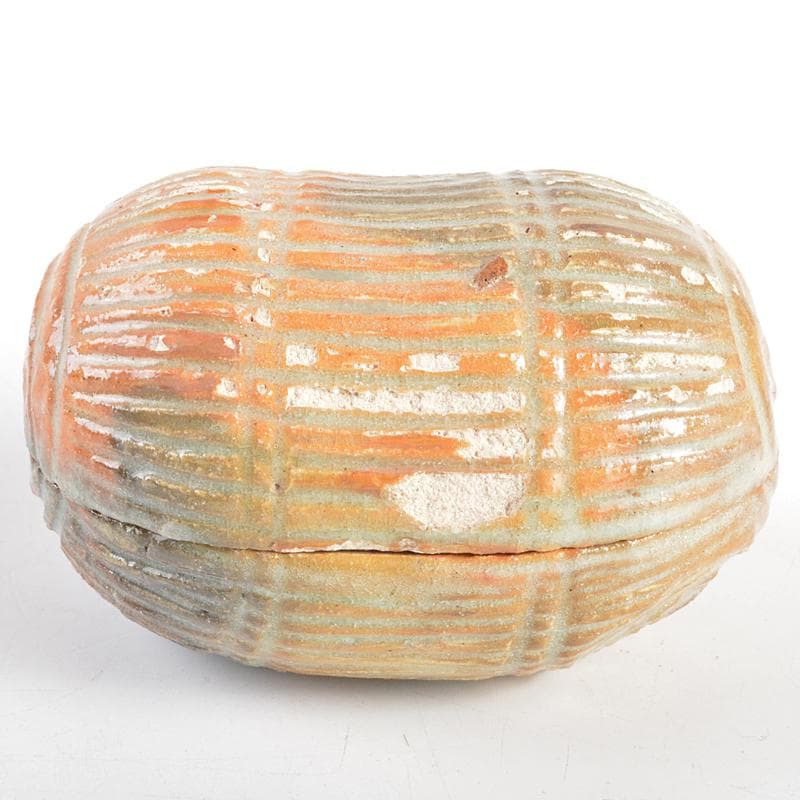 茶道具　楽吉左衛門　色絵　俵香合　共箱　M　R5979