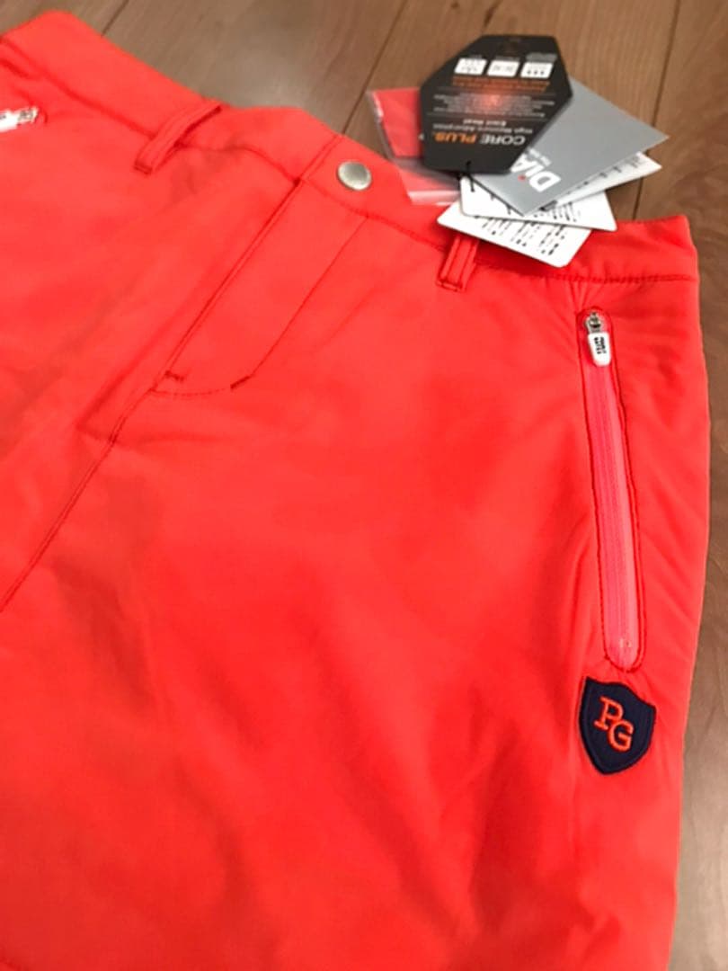 パーリーゲイツ レディース スカート 中綿 ダウン オレンジ サイズ1 【新品】