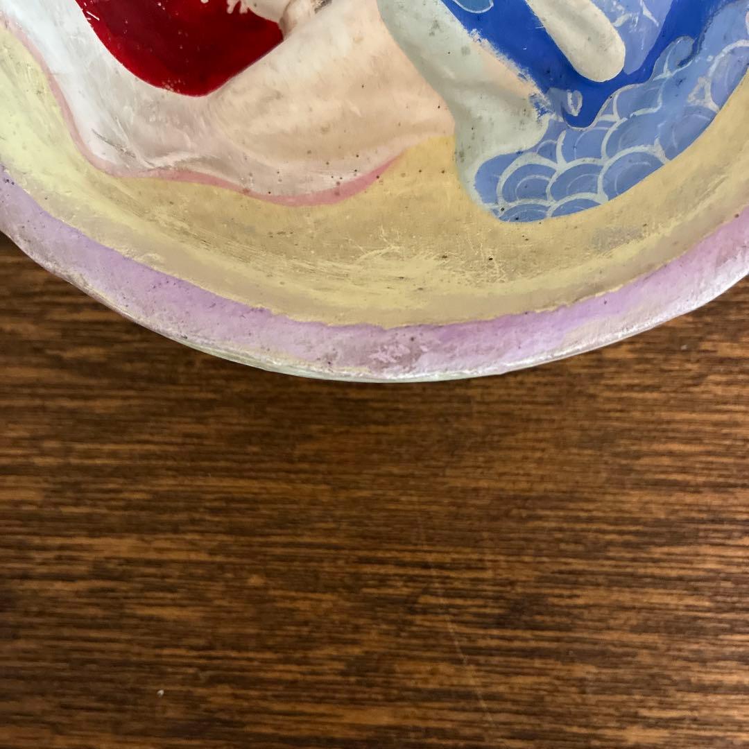 希少 骨董 お多福 春画 枕絵 裏隠し 色彩 陶器 陶磁器 古美術 壁掛け 時代