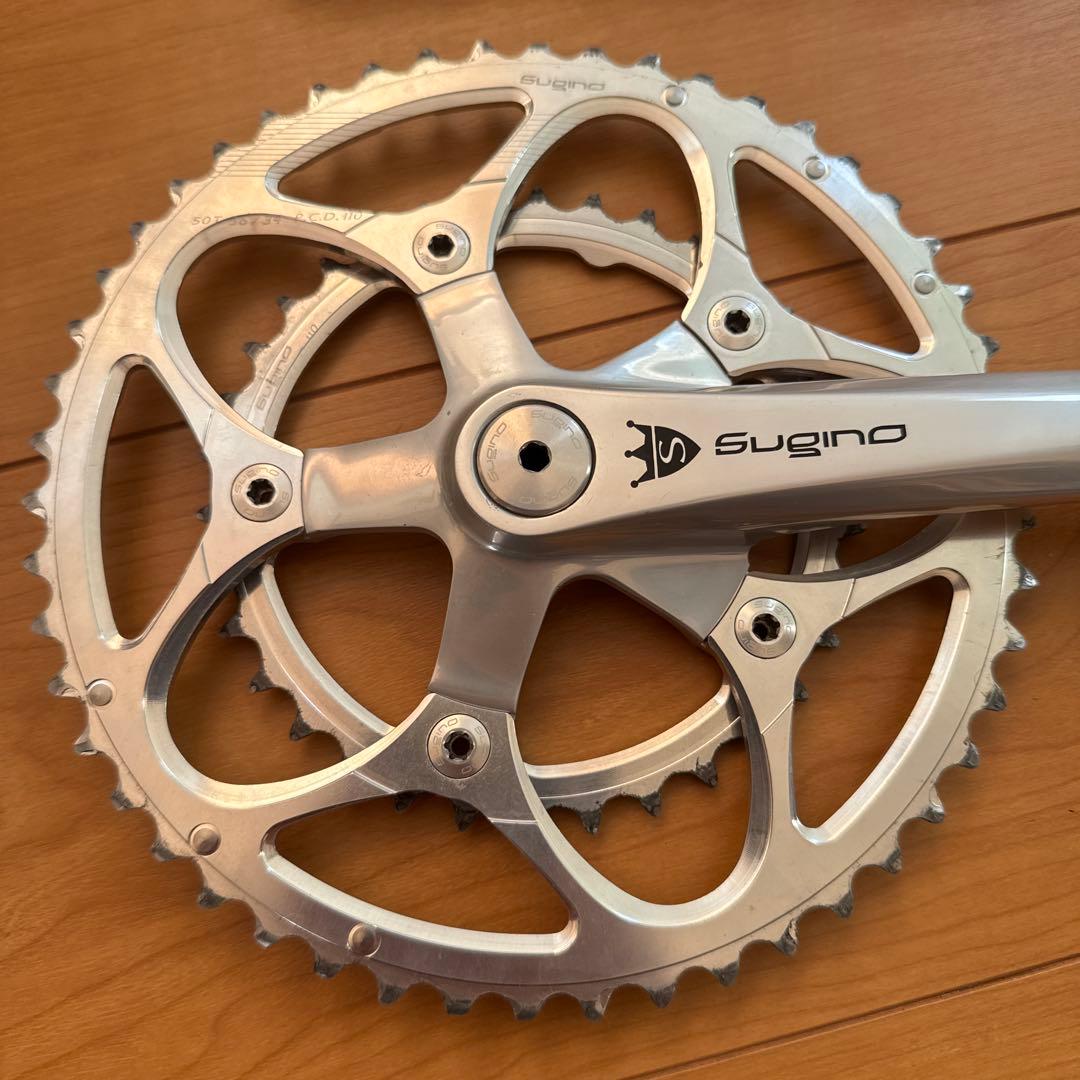 Sugino Might Tour クランクセット シルバー