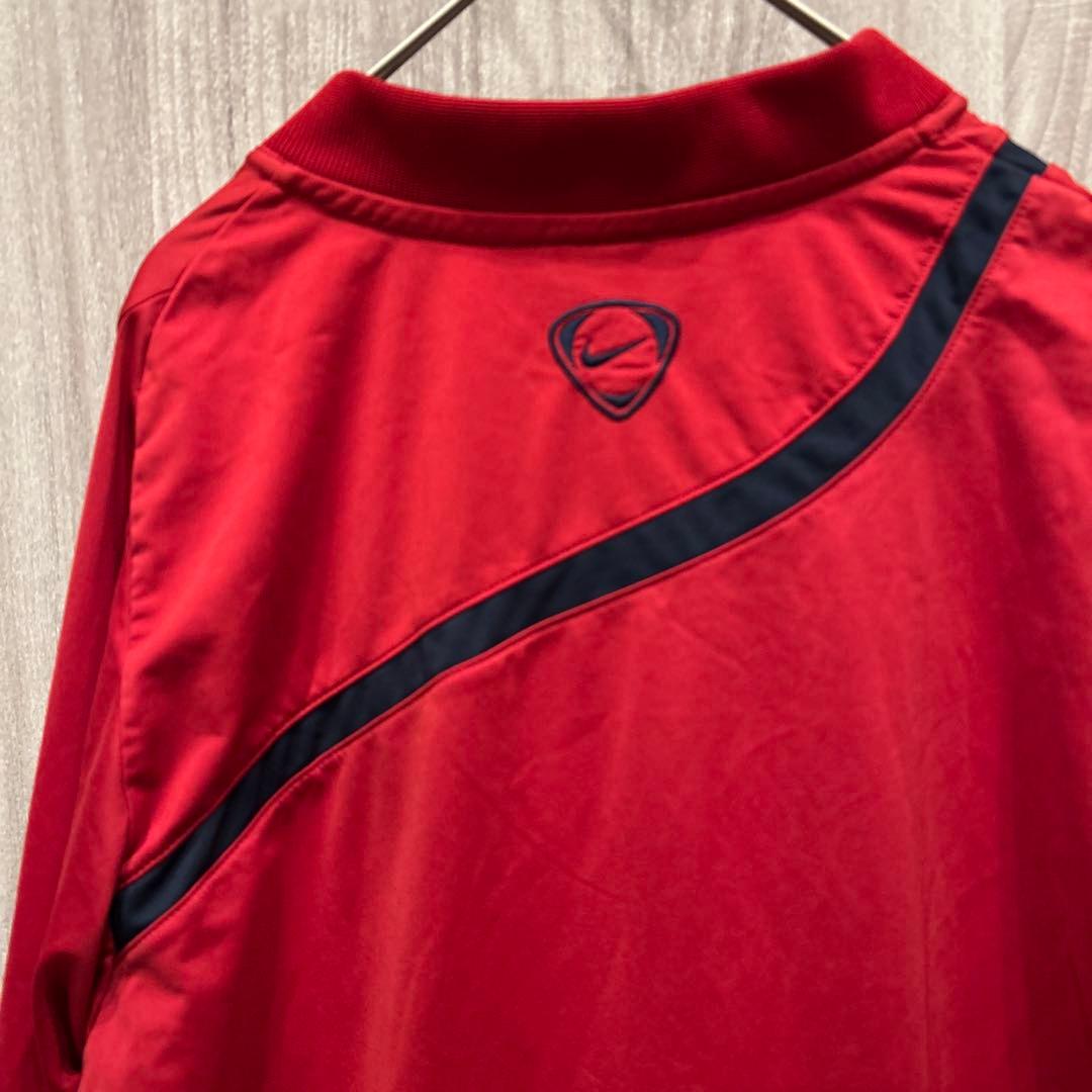 【美品】NIKE 鹿島アントラーズ 長袖Vネックスウェットシャツ 刺繍ロゴ 古着