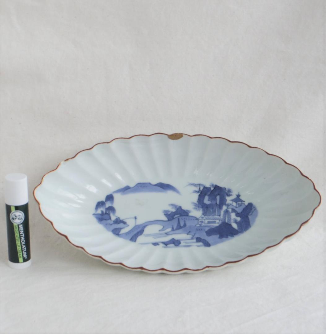 舟形?皿　古伊万里　江戸期　★金直し、カマキズあり