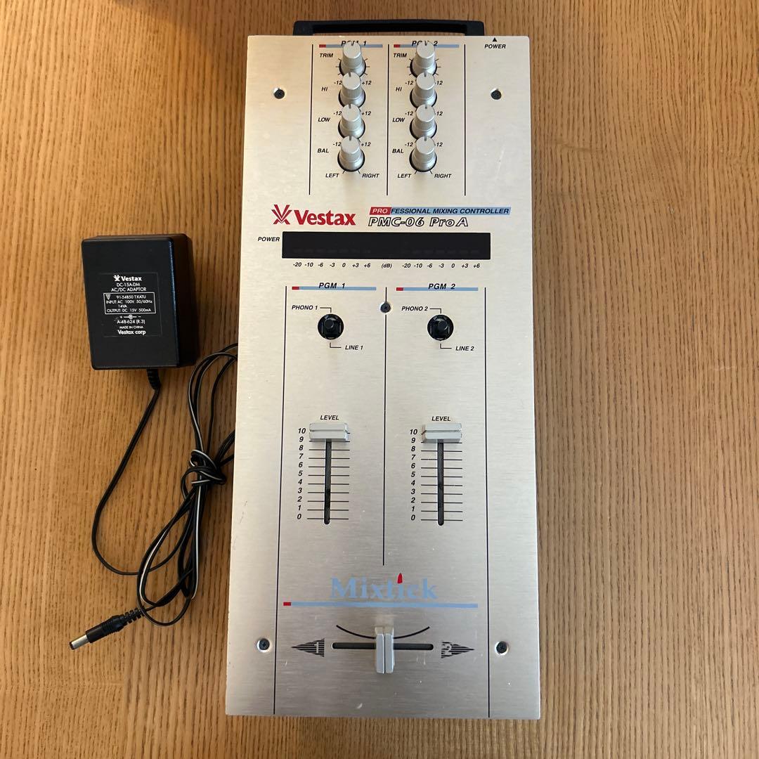 Vestax PMC-06 Pro A DJミキサー 純正アダプター付き