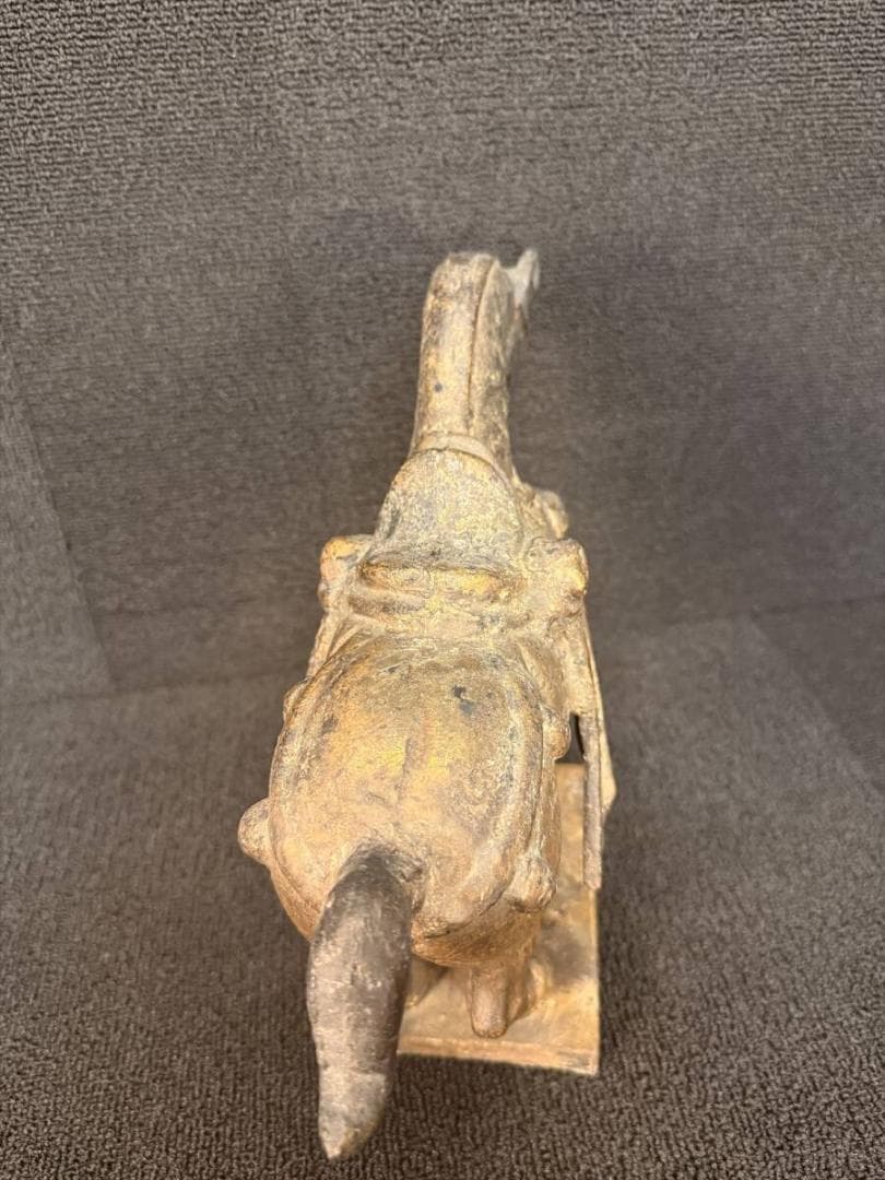 限定値下　まごころ堂　馬　銅像　高24㎝　幅31㎝　6167