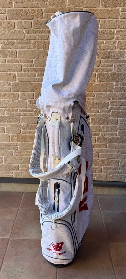希少　『大容量』　ニューバランスゴルフ　スタンド式キャディバッグ　ブルドッグ柄