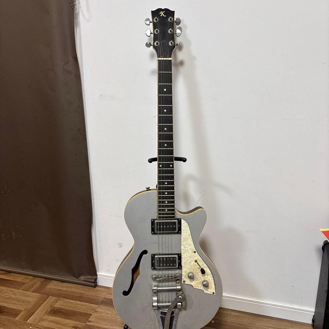 シルバー セミアコースティックギター