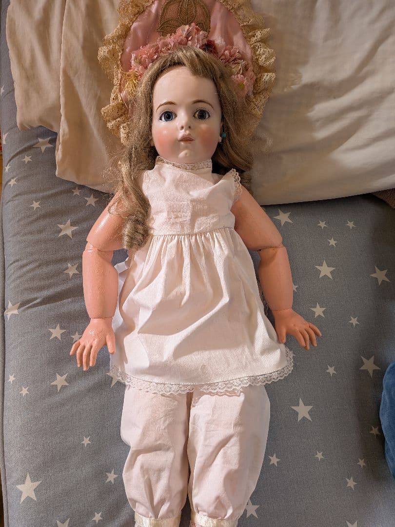 ビスクドール　ブリュ　ジュン　リプロ　ジュモー　約68センチ