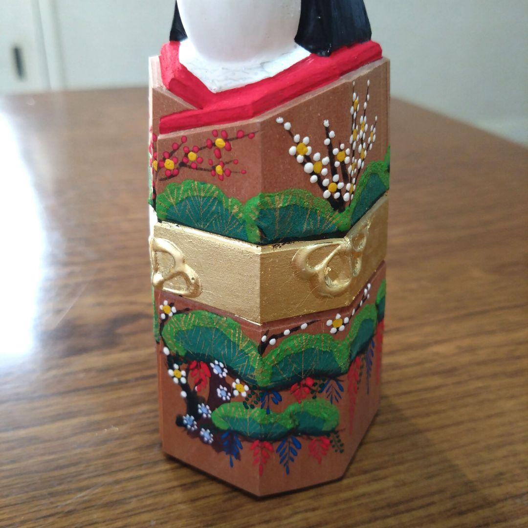 奈良一刀彫　立雛　鎌田麦風