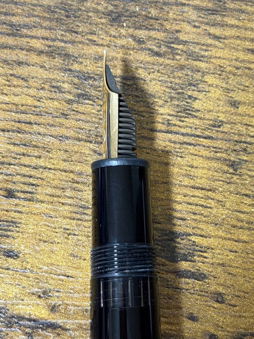 筆記確認&洗浄済　1980年代　全金　14K 146 モンブラン　万年筆　中細字