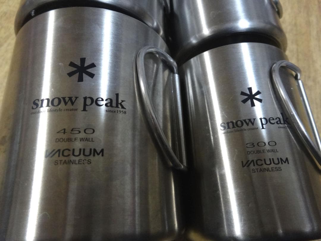 peak スノーピーク　真空断熱マグ　450ml 300ml 4個