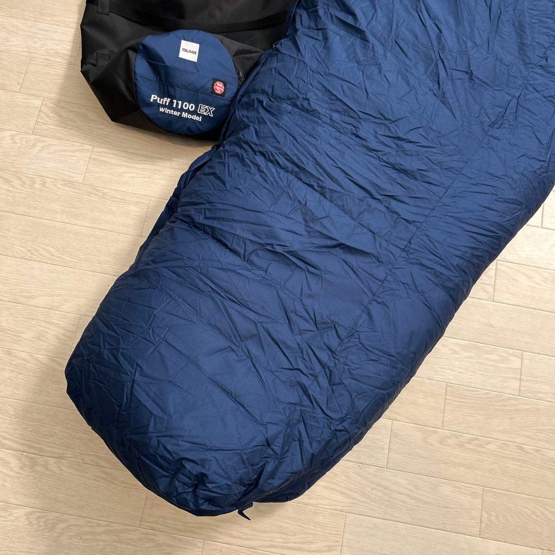 美品　厳冬イスカ　ISUKA 寝袋 puff1100EXモデル　ダウンシュラフ