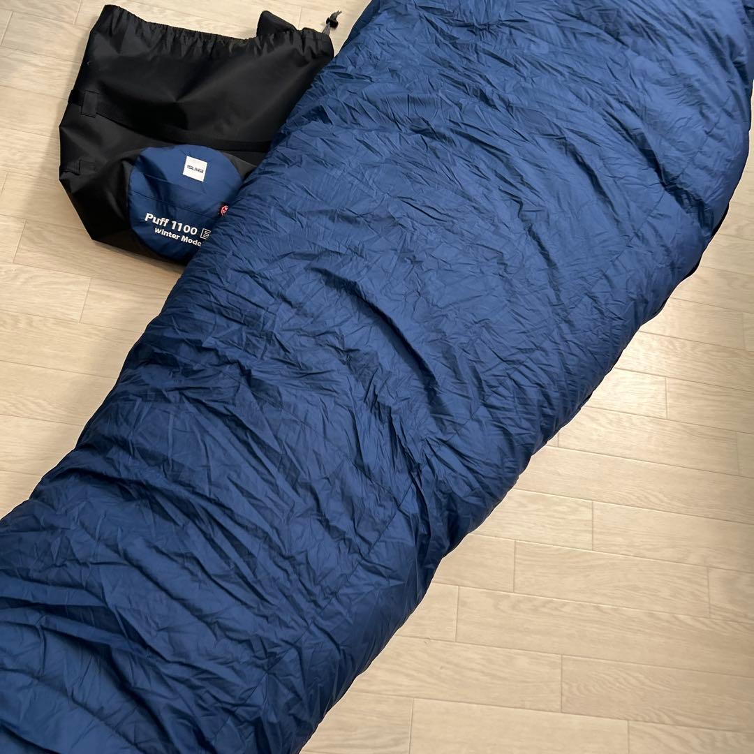 美品　厳冬イスカ　ISUKA 寝袋 puff1100EXモデル　ダウンシュラフ