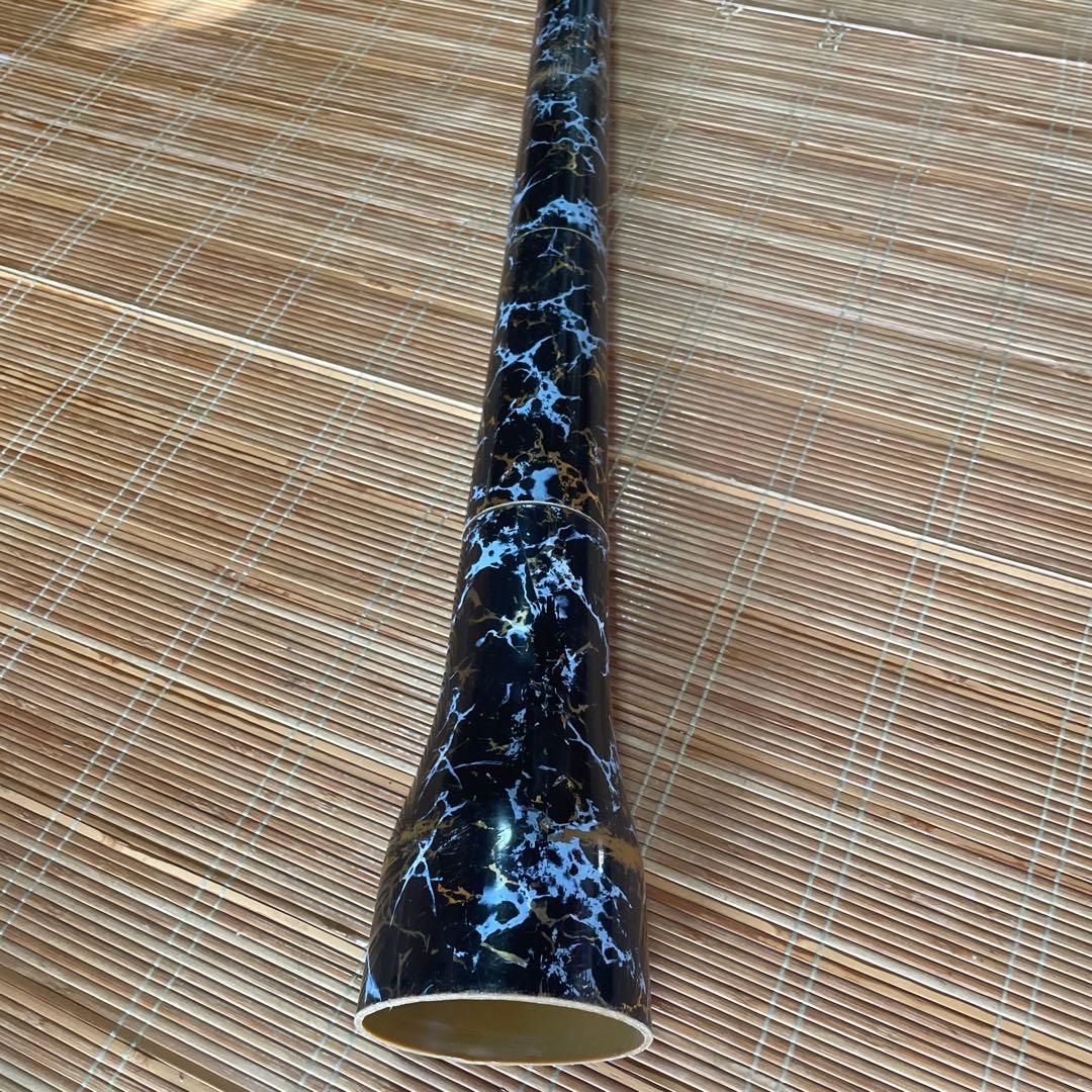 組立式ディジュリドゥ 黒白模様 管楽器