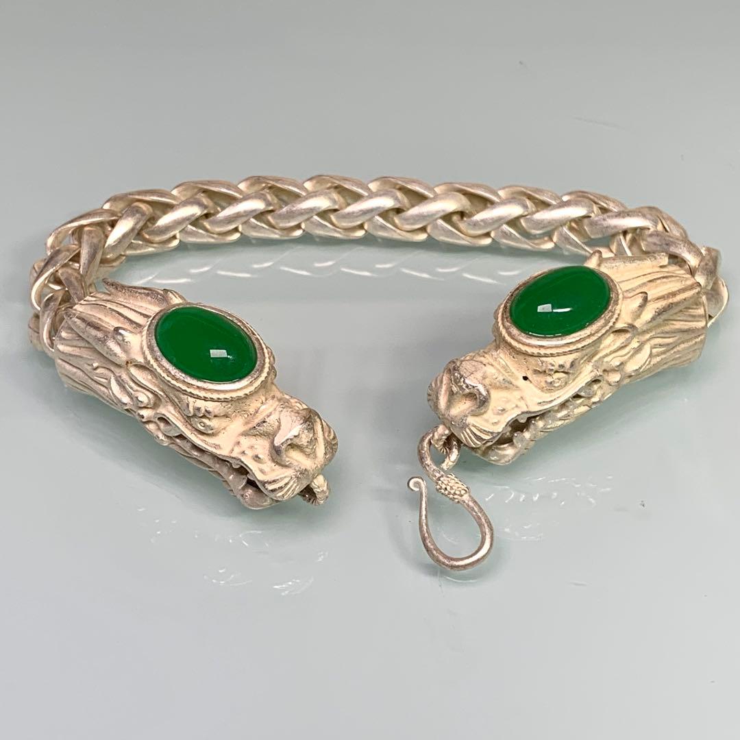 時代物　銀龍　ブレスレット　お守り　魔除け　縁起物　逸品