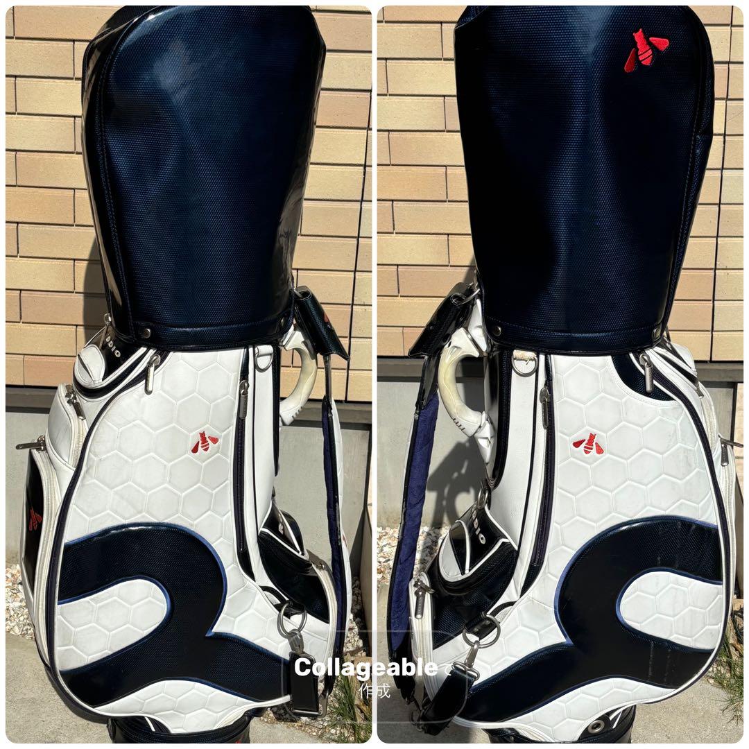 【8/6迄限定】RODDIO ゴルフバッグ・キャディバッグ ホワイト・ネイビー