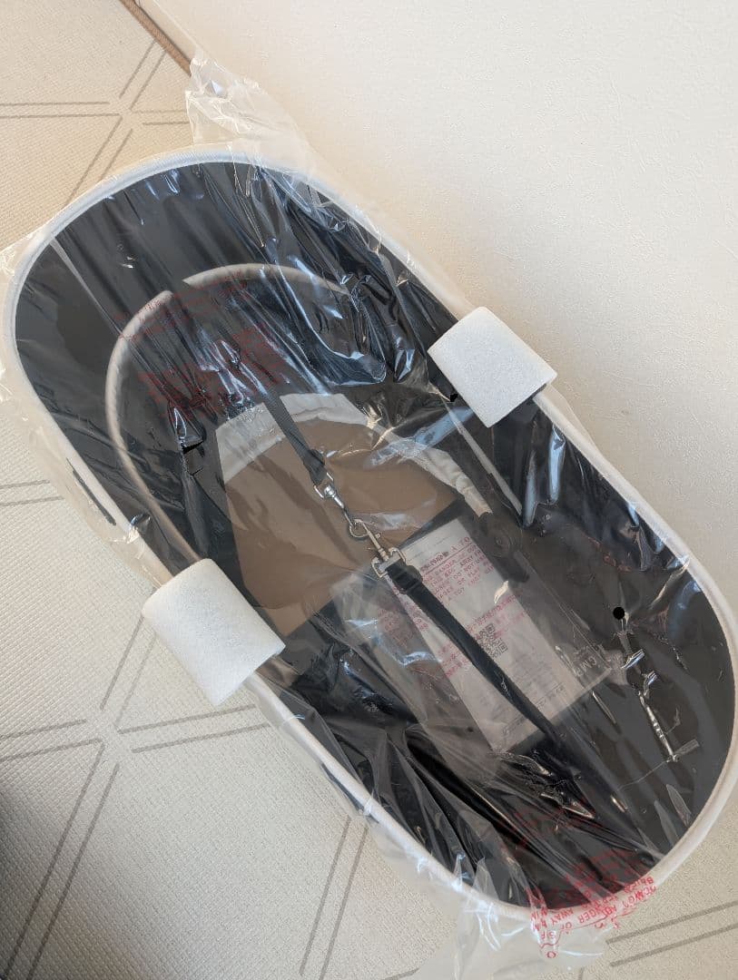 エアバギー　ドーム3　アイボリーホワイト　ラージサイズコットと同色バスケット