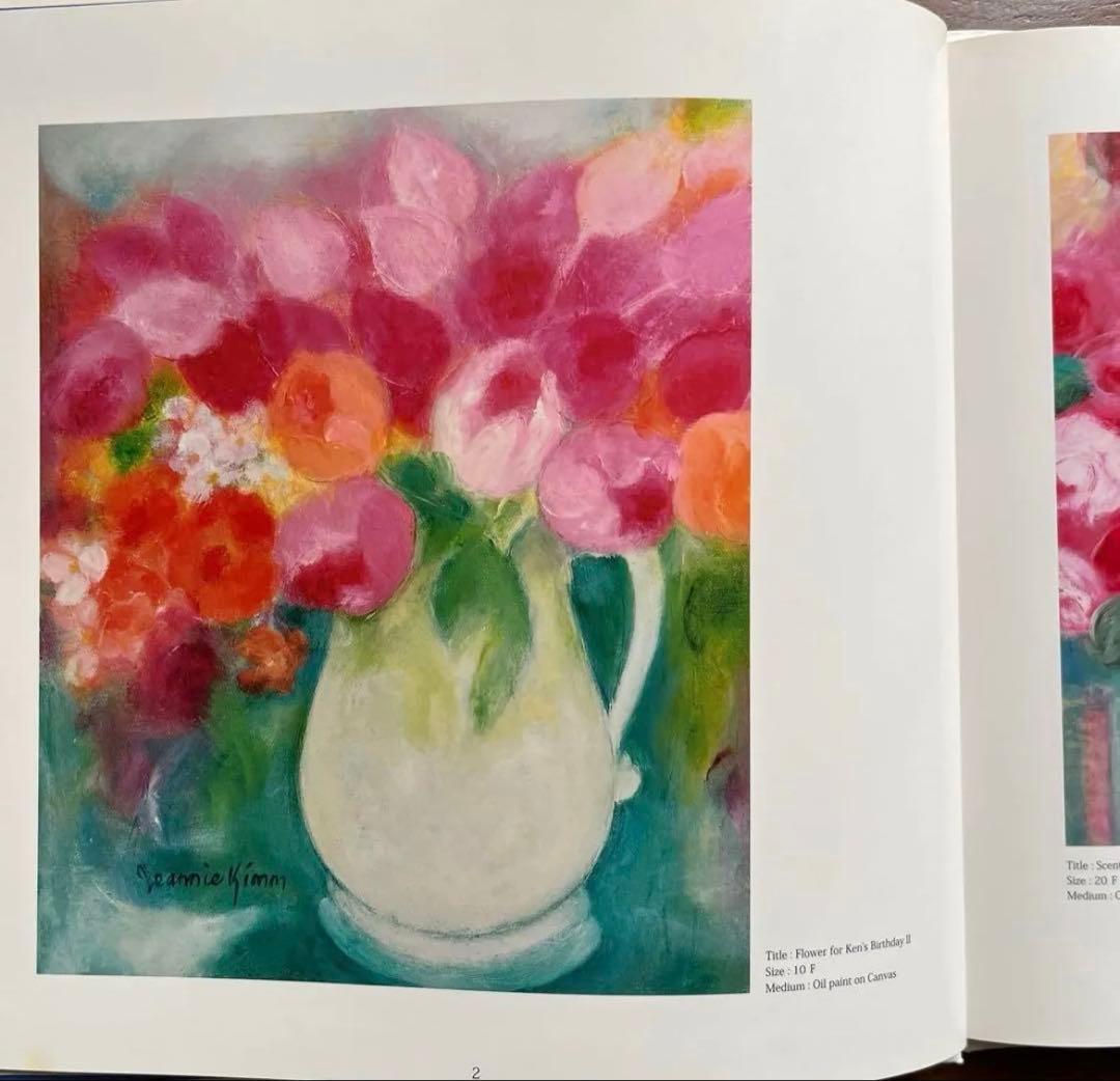 新品額入り　限定版画　直筆サイン・エディション番号・証明書あり　ジニー・キム　赤