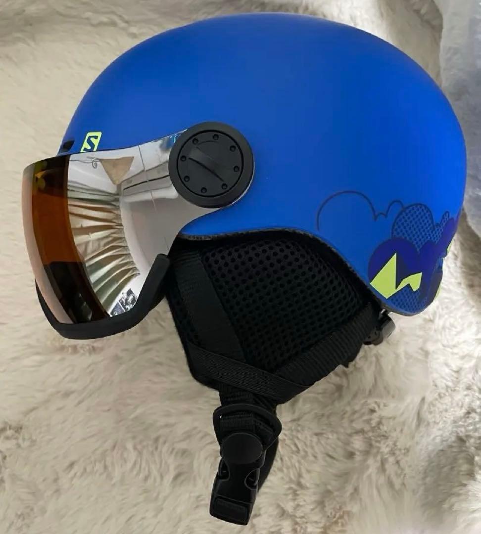 サロモンGROM VISOR Pop Blue Mat KM(53-56cm)