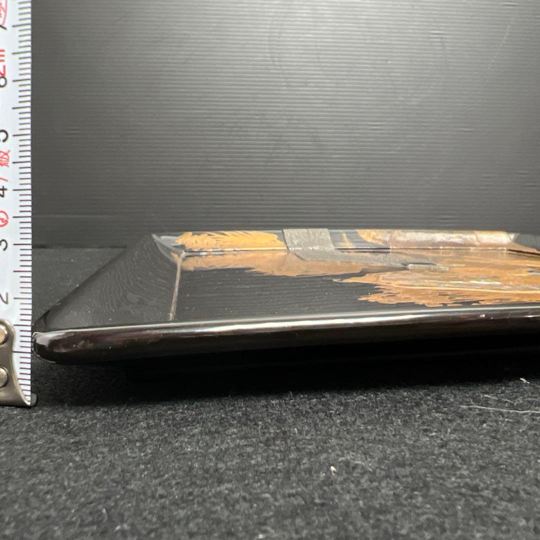 専用　時代盛蒔絵　八橋図盆　木箱付　幅25.8㎝　東Y7-1229☆2Fトヒルト