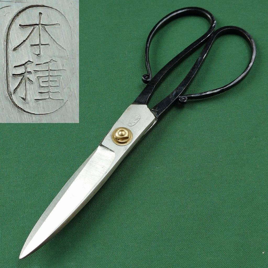 種子島鋏 〇浪 本種子鋏 池波刃物製作所 210㎜ 箱付き 未使用《0301》
