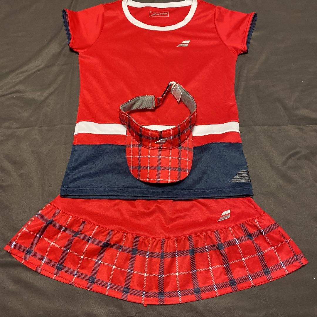 バボラテニスウェアシャツスコートバイザー　Mサイズ