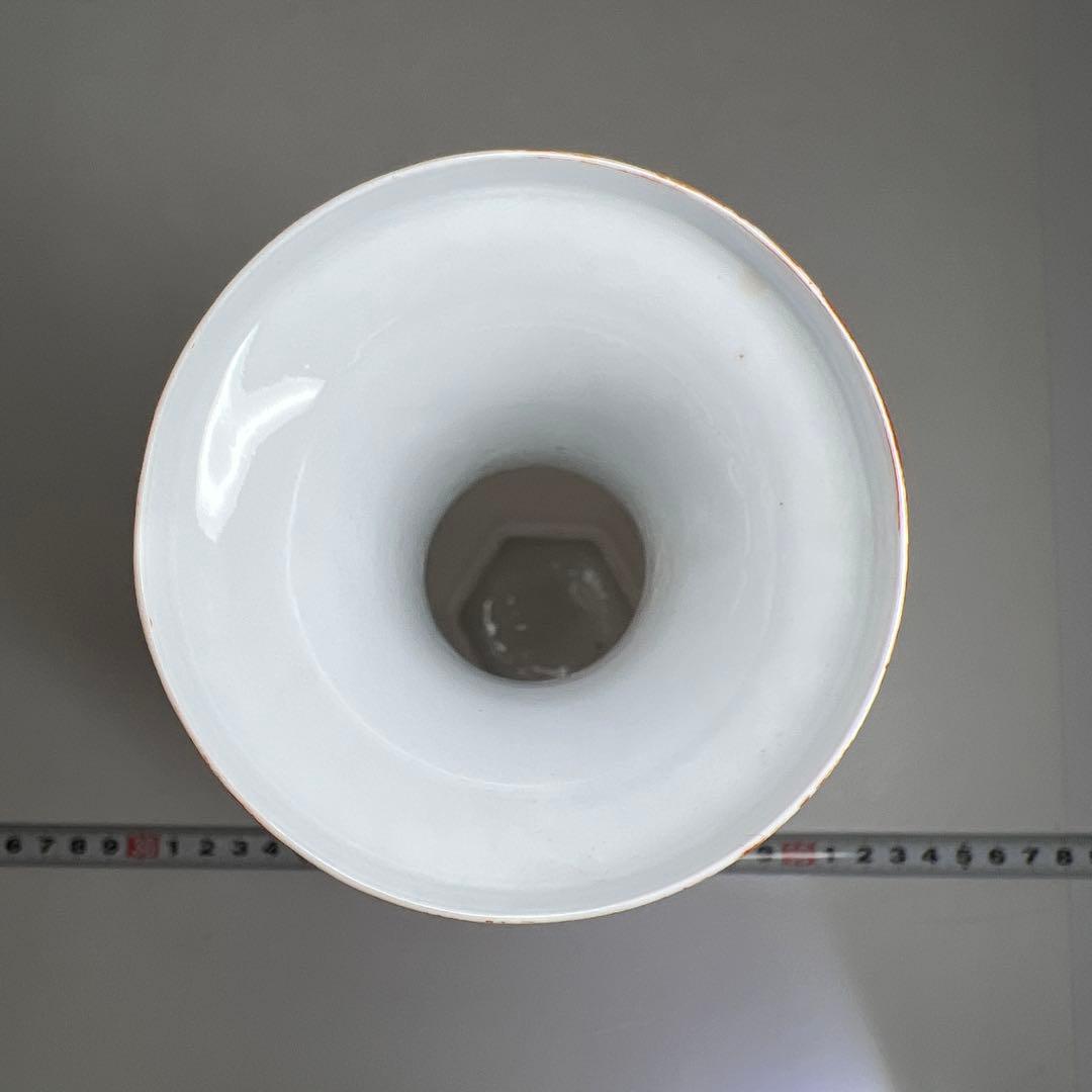 中国景徳鎮　薄胎花瓶　共箱　高さ約26㎝　東Y7-0520⑥