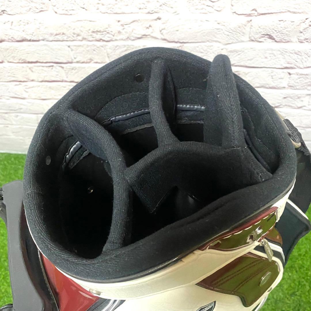 コラッジオ CORAGIO キャディバッグ 白 ホワイト レッド ゴルフバック