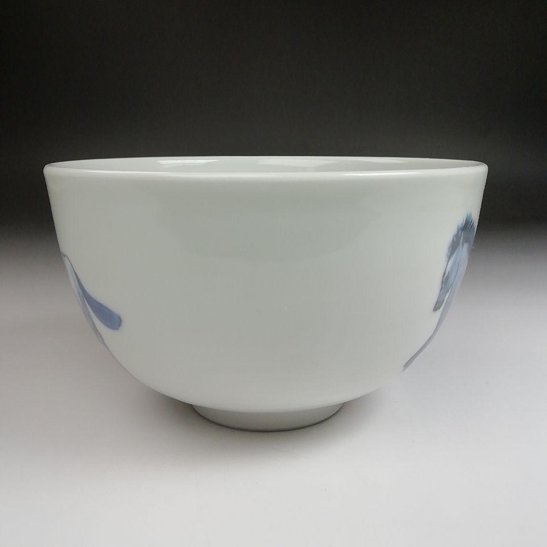 Ｓ９２２　茶碗　『染付馬絵』『平安　寺尾陶象 造』　共箱　抹茶碗　茶道具