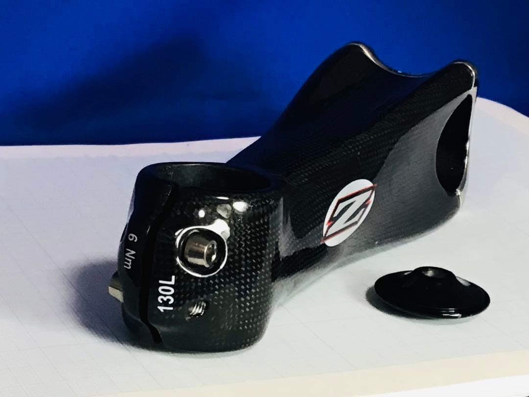 デッドストック ZIPP 145 カーボン製 ステム 130mm ヘッドカバー付