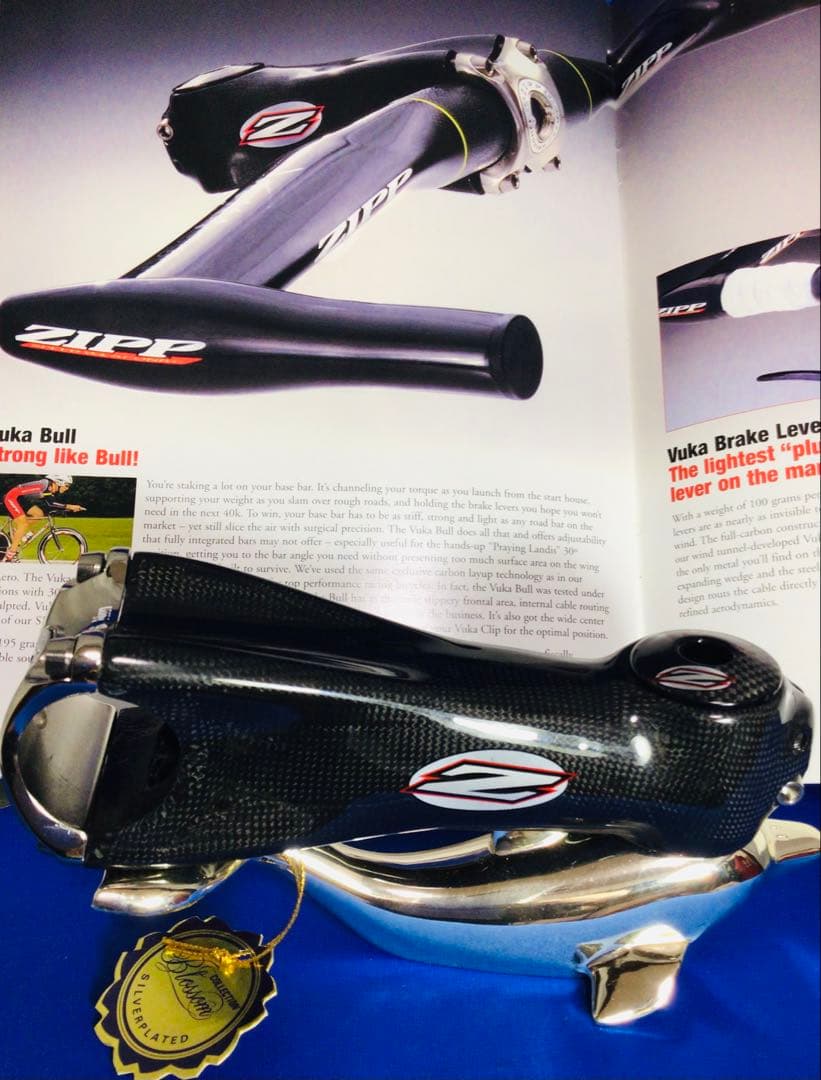 デッドストック ZIPP 145 カーボン製 ステム 130mm ヘッドカバー付