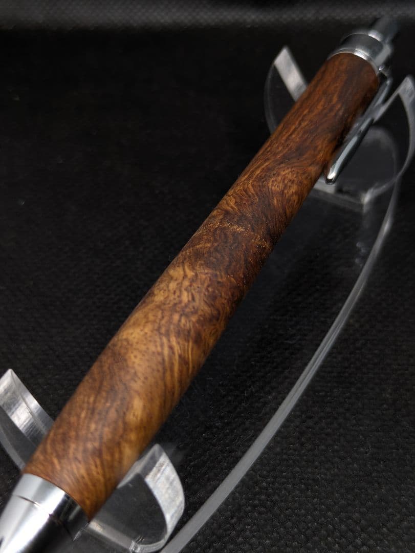 (値下げ)特上杢 アフリカローズウッド 瘤 シャーペン 工房楔監修 加藤金属