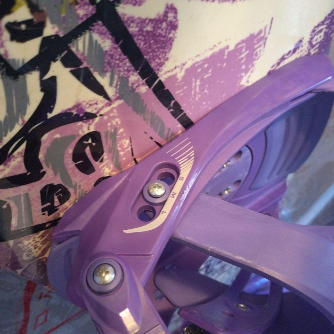 スノーボード 紫色 ビンディング付き 154cm